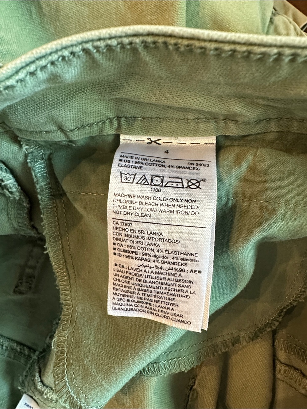 Old Navy Women's Straight Leg Trousers in Sage Green - Picture 4 of 6